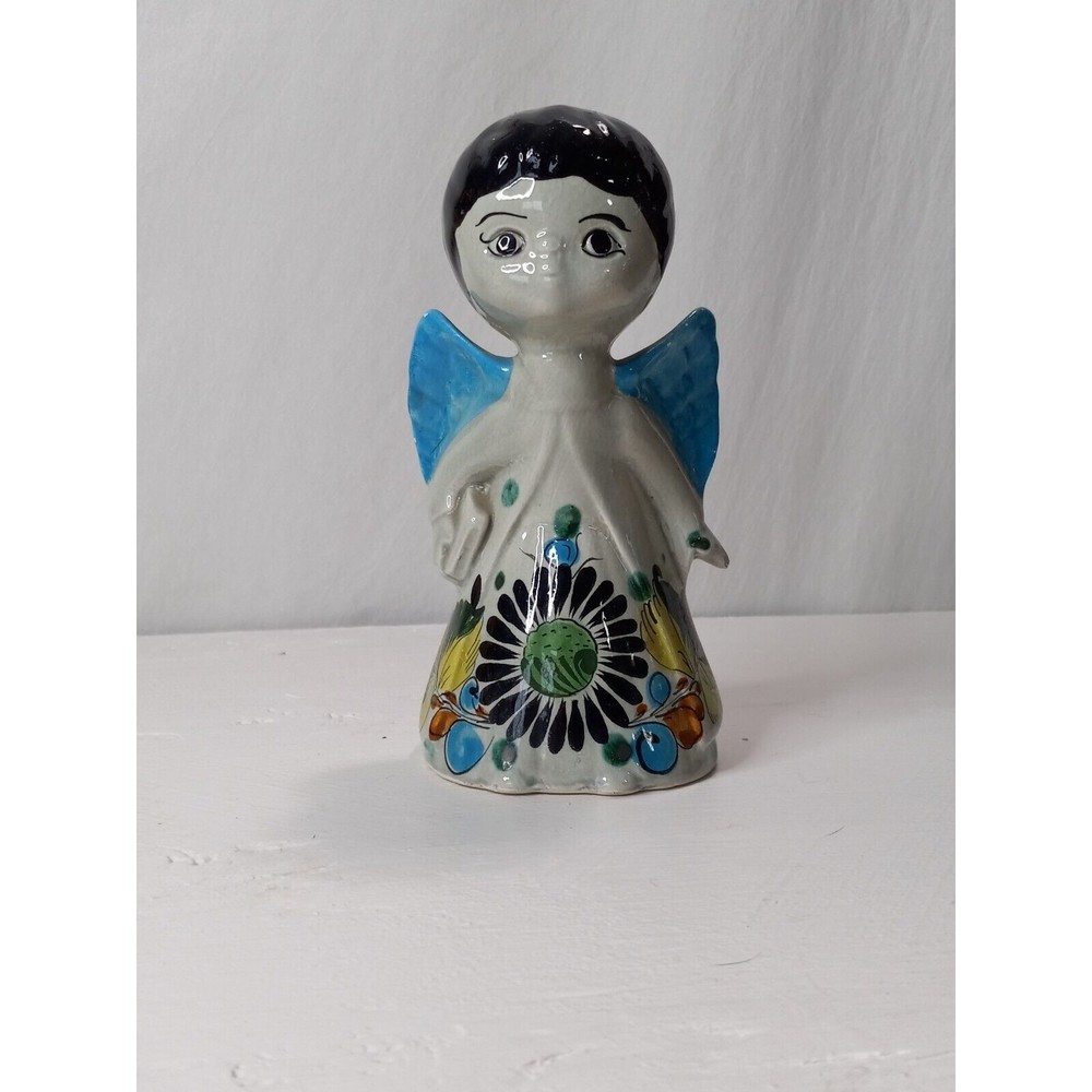 Vintage Tonala Mexico Pottery Folk Art. Angel/Cherub Figurine CAT 388